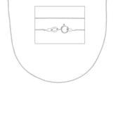 Damen Halskette aus 18 Karat Gold in Weissgold, ca. 1.3 Gramm - MSA020BB